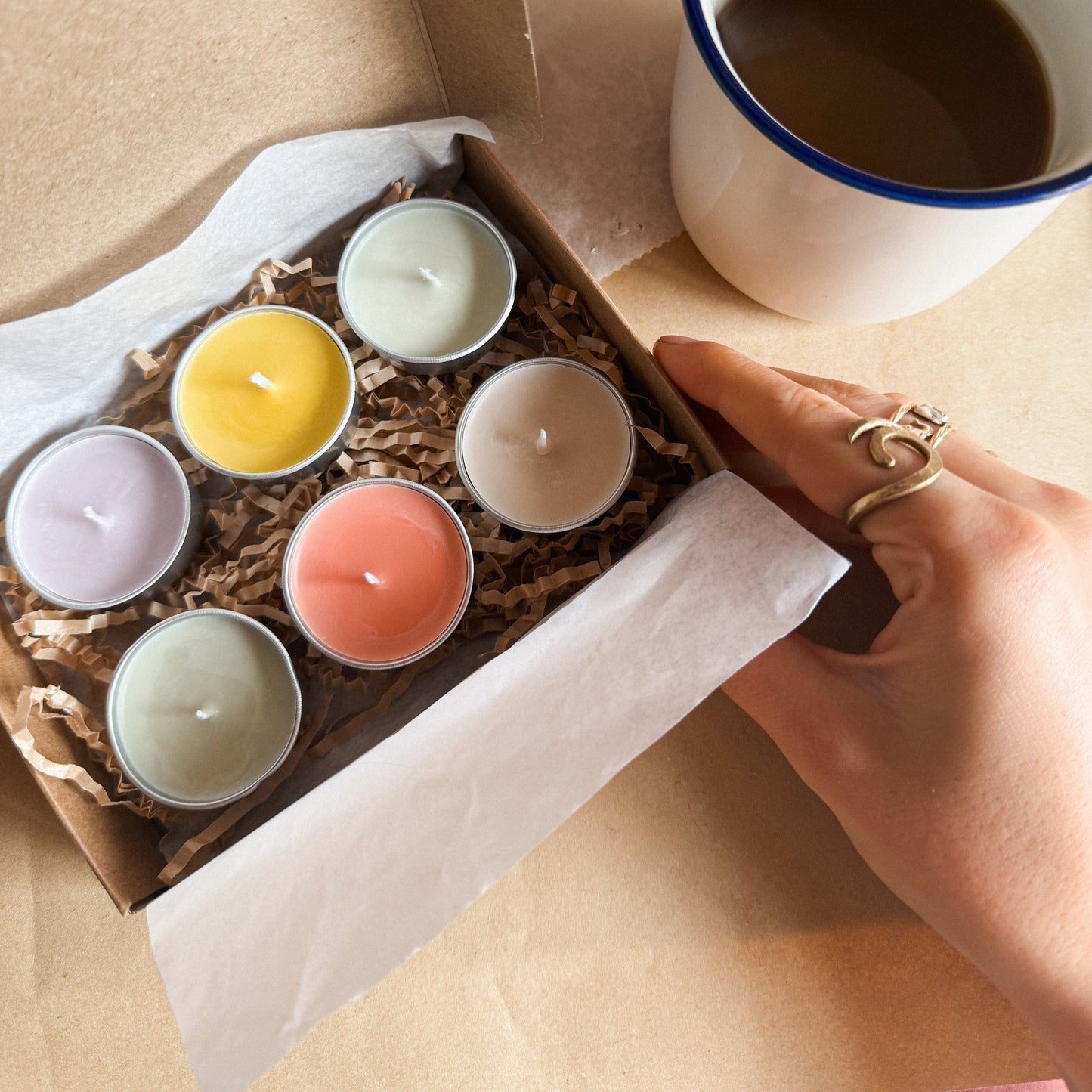 Pack 6 velas de té