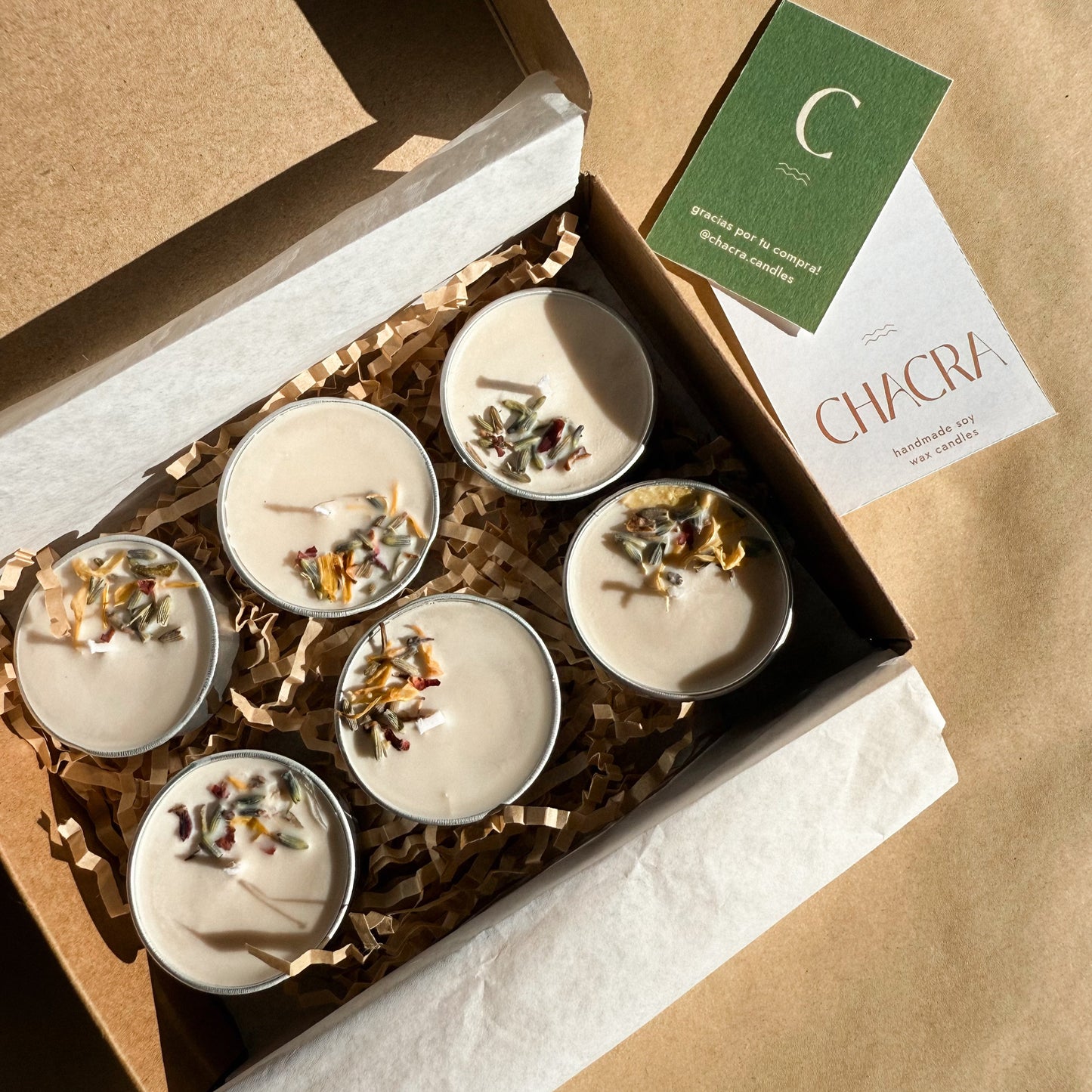 Pack 6 velas de té